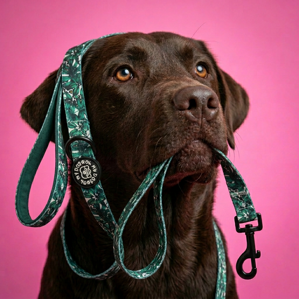Green Tropical Dog Lead