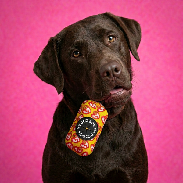 Yellow Pop Art Poop Bag Holder