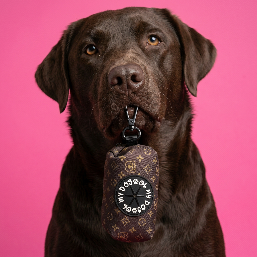 Brown Monogram Poop Bag Holder