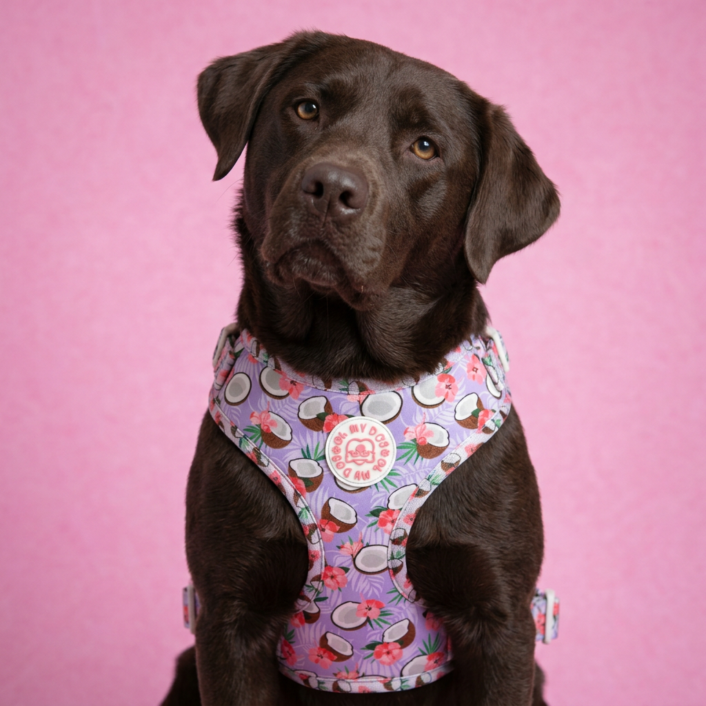 Coconut Bloom Adjustable Dog Harness - Lilac