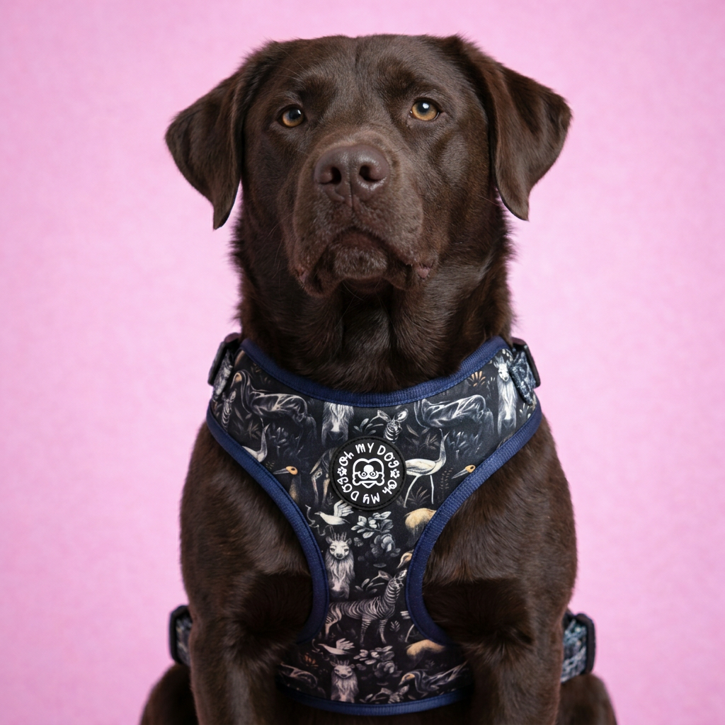 Midnight Safari Adjustable Dog Harness